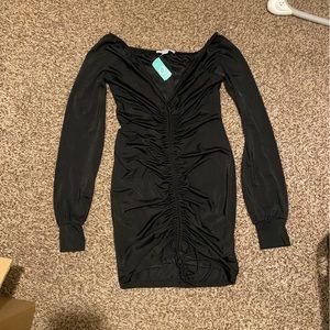 Mini black dress w/ sleeves
